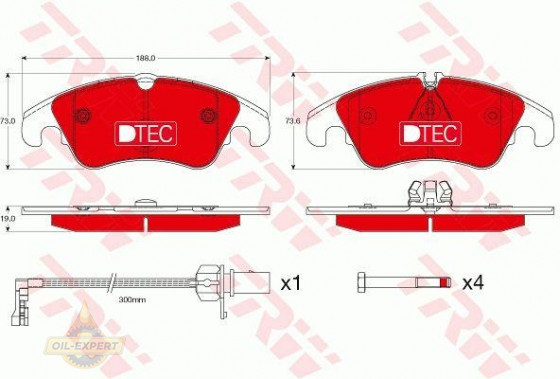 Trw Колодки дискові гальмівні TRW GDB1768DTE - Заображення 2