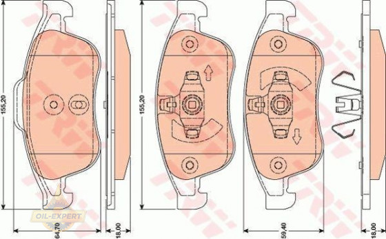 Trw Колодки тормозные дисковые TRW GDB1789 - Картинка 1