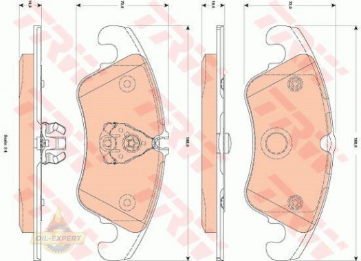 Trw Колодки тормозные дисковые TRW GDB1833 - Картинка 1