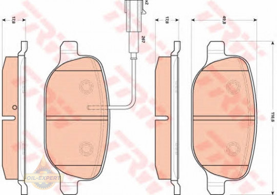 Trw Колодки тормозные дисковые TRW GDB1851 - Картинка 4