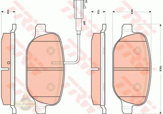 Trw Колодки тормозные дисковые TRW GDB1851 - Картинка 2