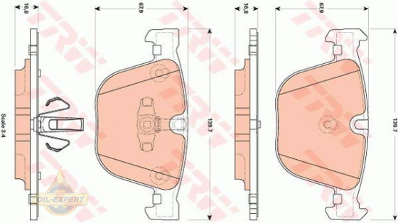 Trw Колодки дискові гальмові TRW GDB1857 - Заображення 4