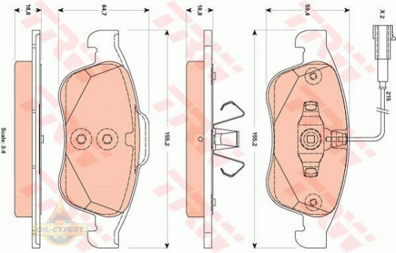 Trw Колодки тормозные дисковые TRW GDB1873 - Картинка 2