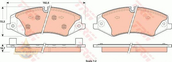 Trw Колодки дискові гальмівні TRW GDB1898 - Заображення 2