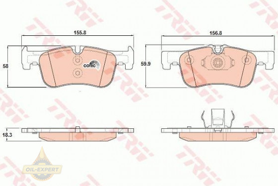 Trw Колодки тормозные дисковые TRW GDB1935 - Картинка 4