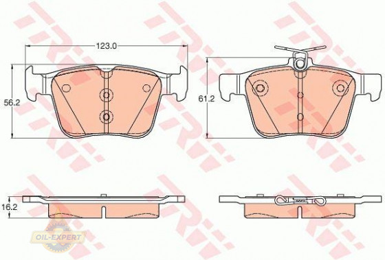 Trw Колодки тормозные дисковые TRW GDB1957 - Картинка 2