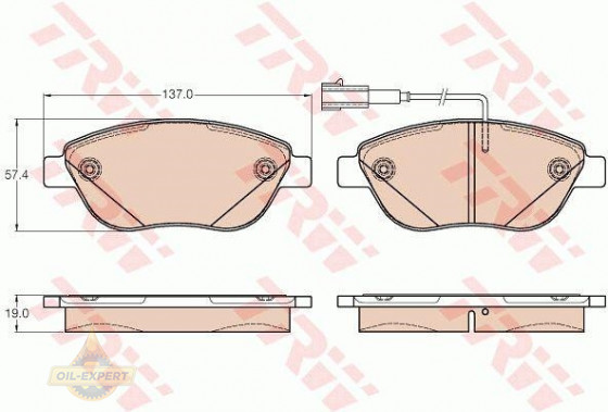Trw Колодки тормозные дисковые TRW GDB2001 - Картинка 1