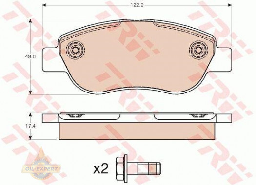 Trw Колодки тормозные дисковые TRW GDB2008 - Картинка 2