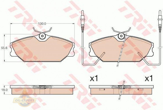 Trw Колодки тормозные дисковые TRW GDB2012 - Заображення 1