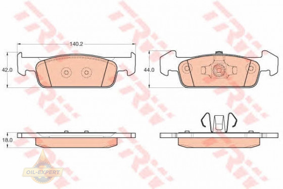Trw Колодки дискові гальмові TRW GDB2018 - Заображення 3