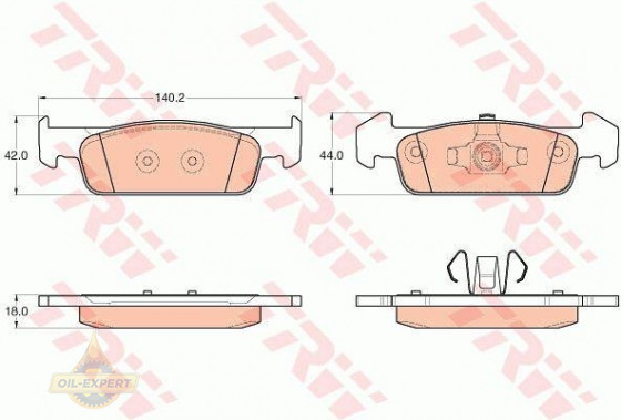 Trw Колодки дискові гальмові TRW GDB2018 - Заображення 2