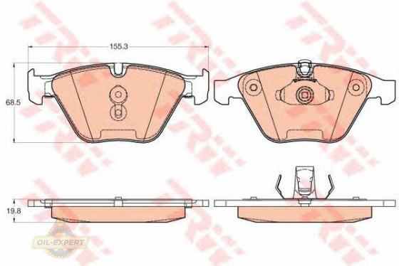 Trw Колодки дискові гальмові TRW GDB2021 - Заображення 1