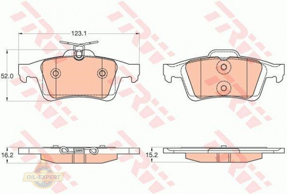 Trw Колодки дискові гальмові TRW GDB2033 - Заображення 2