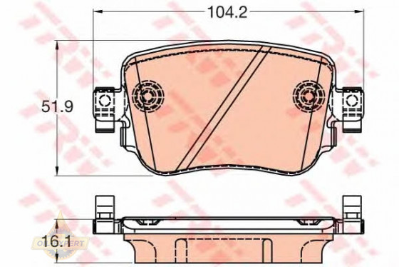 Trw Колодки тормозные дисковые TRW GDB2042 - Картинка 2