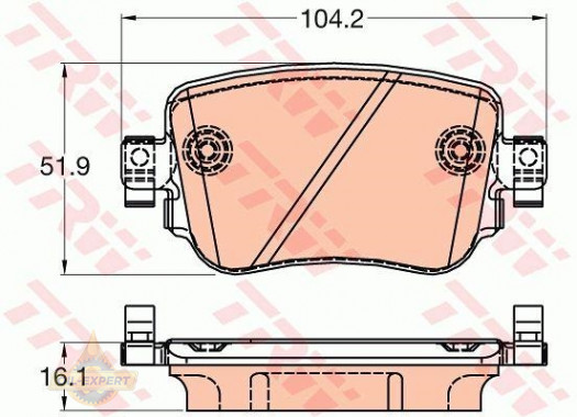 Trw Колодки тормозные дисковые TRW GDB2042 - Картинка 1
