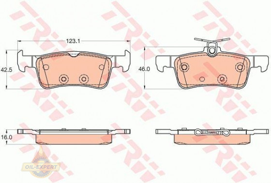 Trw Колодки тормозные дисковые TRW GDB2055 - Картинка 2