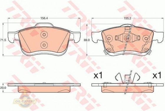 Trw Колодки тормозные дисковые TRW GDB2060 - Картинка 1