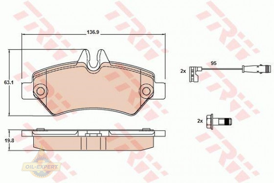 Trw Колодки тормозные дисковые TRW GDB2076 - Картинка 1