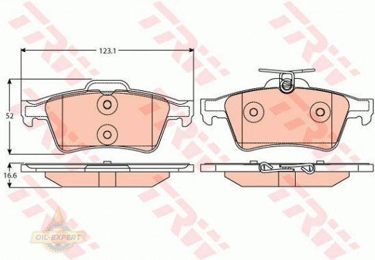 Trw Колодки дискові гальмові TRW GDB2086 - Заображення 2