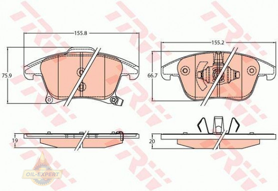 Trw Колодки тормозные дисковые TRW GDB2092 - Картинка 1