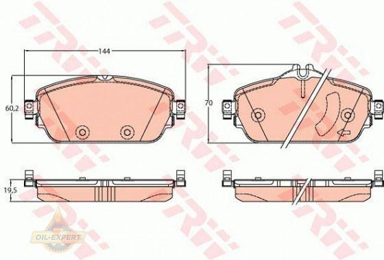 Trw Колодки дискові гальмові TRW GDB2093 - Заображення 1