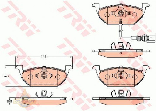 Trw Колодки тормозные дисковые TRW GDB2108 - Картинка 1