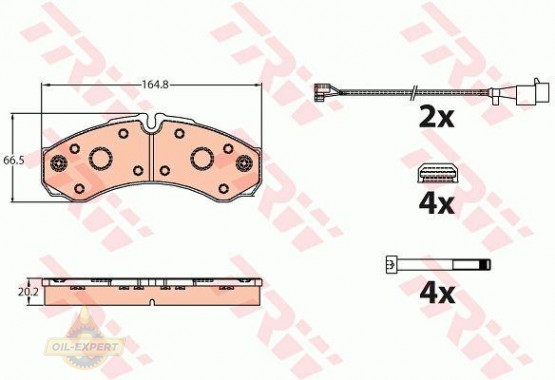 Trw Колодки тормозные дисковые TRW GDB2109 - Картинка 2