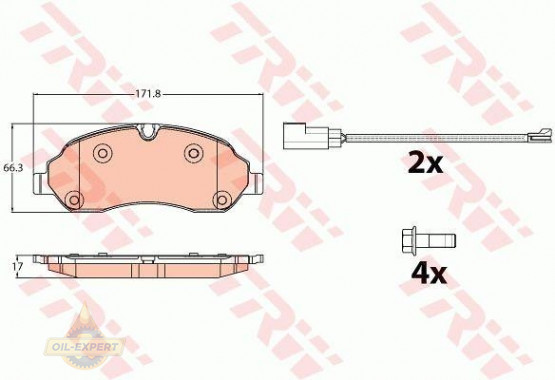 Trw Колодки тормозные дисковые TRW GDB2117 - Картинка 1