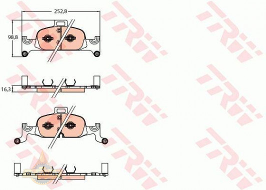 Trw Колодки дискові гальмові TRW GDB2126 - Заображення 1