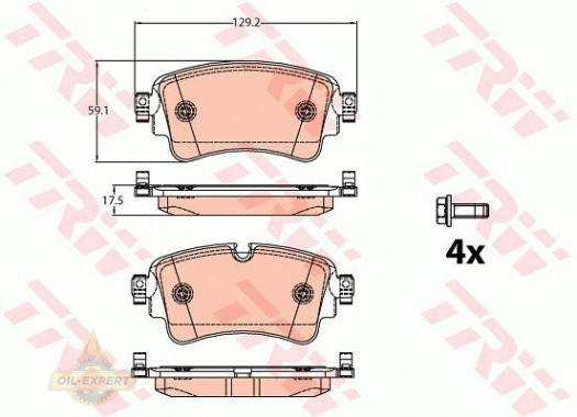 Trw Колодки тормозные дисковые TRW GDB2132 - Картинка 1