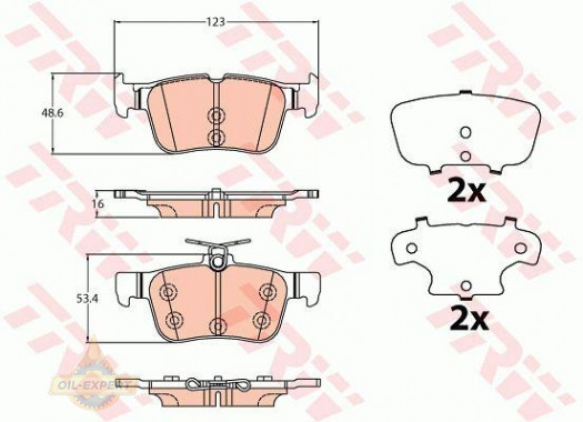 Trw Колодки тормозные дисковые TRW GDB2133 - Картинка 1