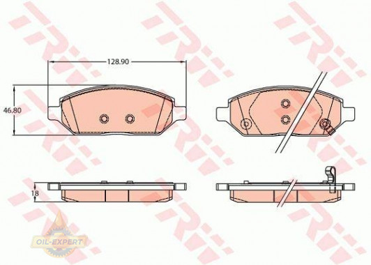 Trw Колодки тормозные дисковые TRW GDB2135 - Картинка 1