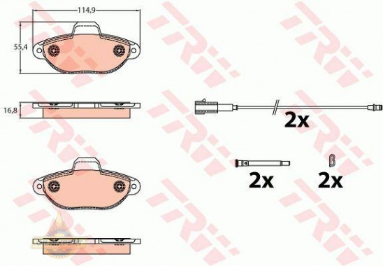 Trw Колодки тормозные дисковые TRW GDB2141 - Картинка 1