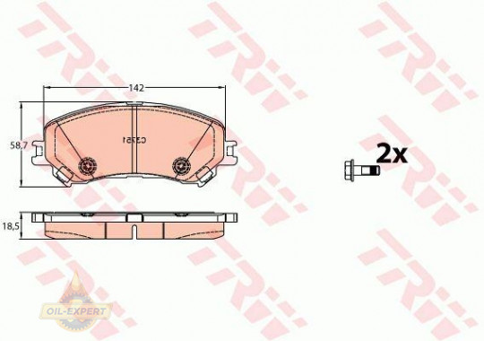 Trw Колодки тормозные дисковые TRW GDB2152 - Картинка 1