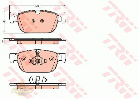 Trw Колодки тормозные дисковые TRW GDB2153 - Картинка 1