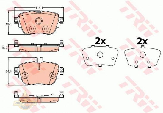 Trw Колодки тормозные дисковые TRW GDB2155 - Картинка 1