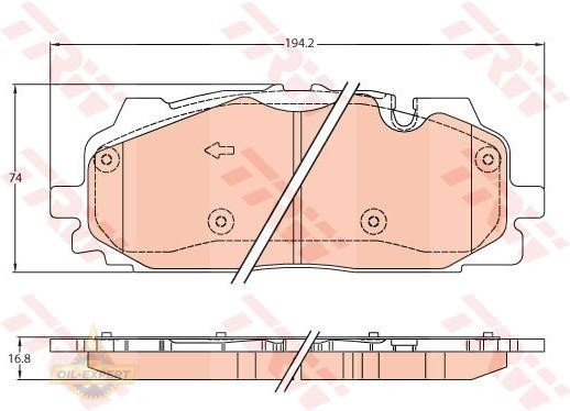 Trw Колодки дискові гальмові TRW GDB2158 - Заображення 1