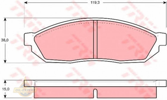 Trw Колодки тормозные дисковые TRW GDB254 - Картинка 1