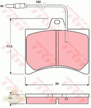 Trw Колодки тормозные дисковые TRW GDB276 - Картинка 1