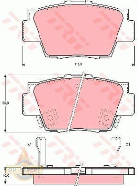 Trw Колодки тормозные дисковые TRW GDB3039 - Картинка 2