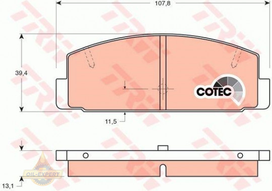 Trw Колодки тормозные дисковые TRW GDB3088 - Картинка 2