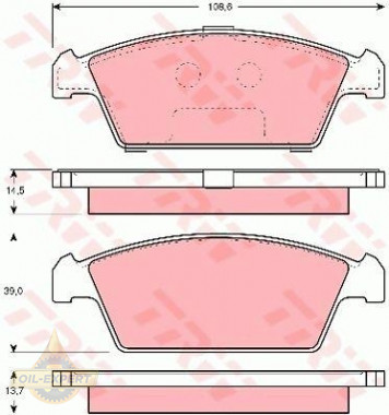 Trw Колодки тормозные дисковые TRW GDB3108 - Картинка 1