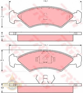 Trw Колодки тормозные дисковые TRW GDB311 - Картинка 2