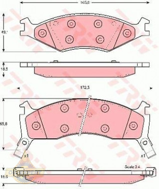 Trw Колодки дискові гальмові TRW GDB3123 - Заображення 1