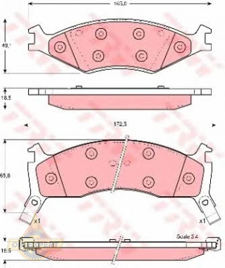 Trw Колодки дискові гальмові TRW GDB3123 - Заображення 2