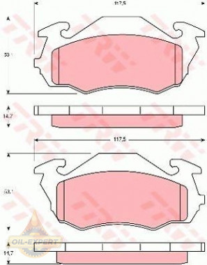 Trw Колодки тормозные дисковые TRW GDB3136 - Картинка 1