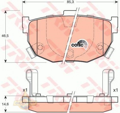 Trw Колодки дискові гальмові TRW GDB3170 - Заображення 2