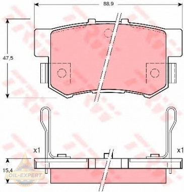 Trw Колодки тормозные дисковые TRW GDB3191 - Картинка 2