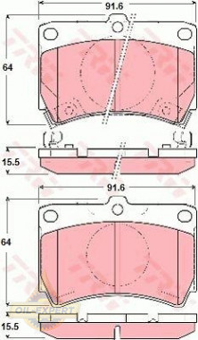 Trw Колодки тормозные дисковые TRW GDB3206 - Картинка 1