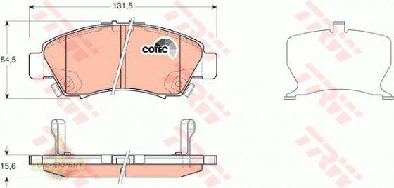 Trw Колодки дискові гальмові TRW GDB3212 - Заображення 2